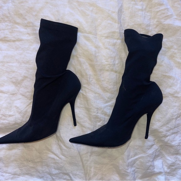 Balenciaga Black Heeled Boots with Stiletto Heel - Picture 4 of 16